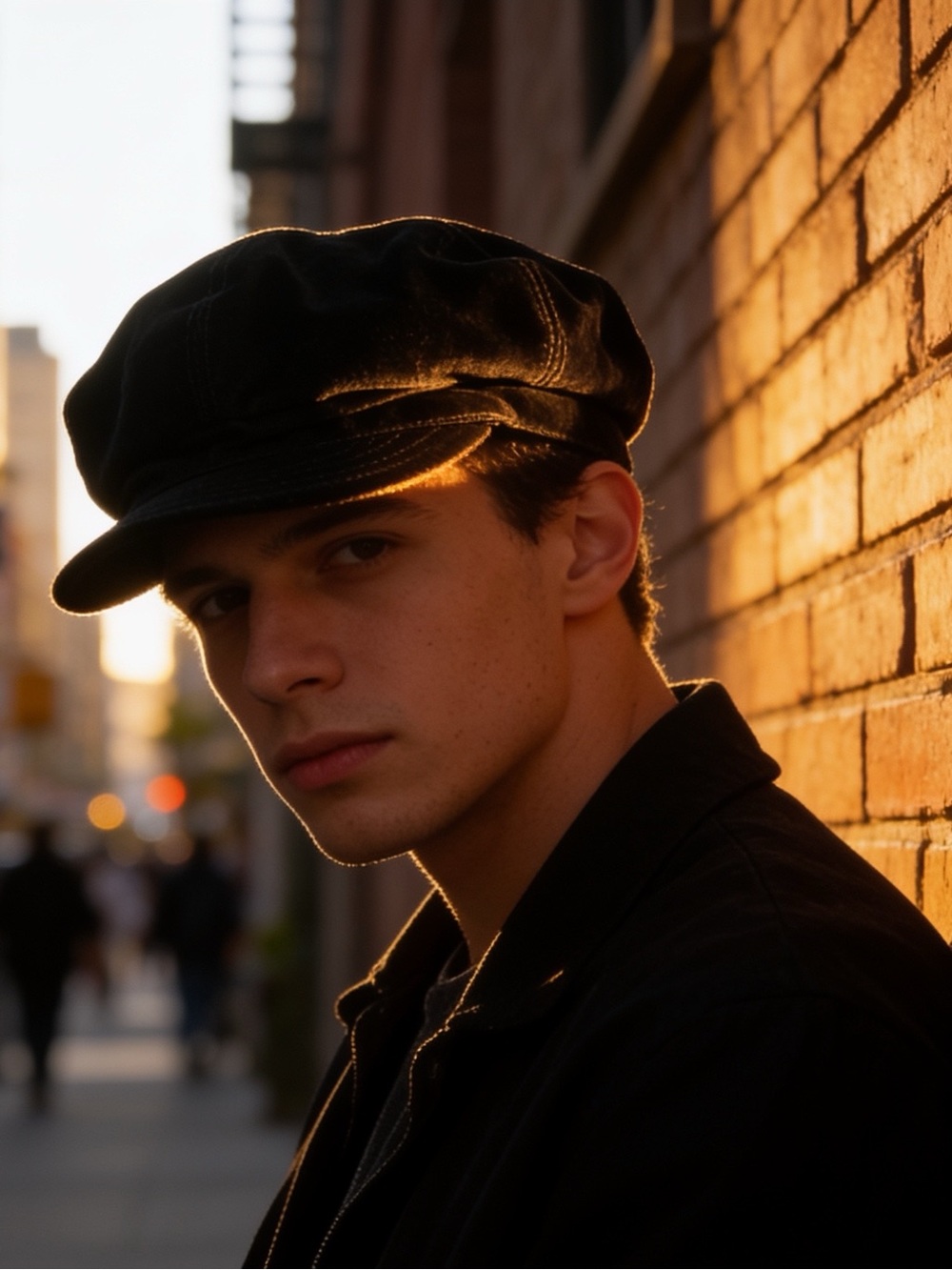Classic Black Suede Newsboy Cap - Women's & Men’s Fashion Statement